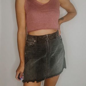 Free People denim skirt